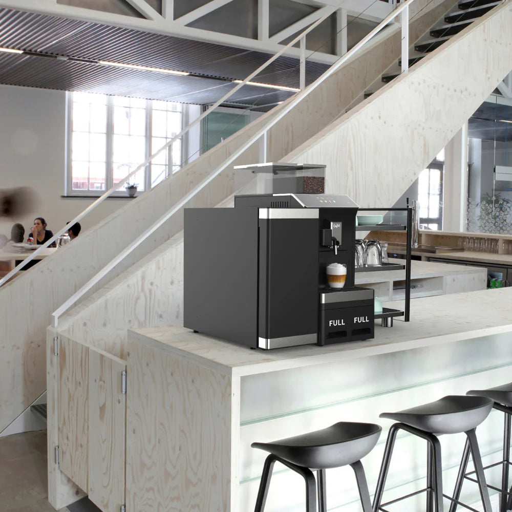 Italia Cafe 101 commercial coffee machine being used an a school cafe