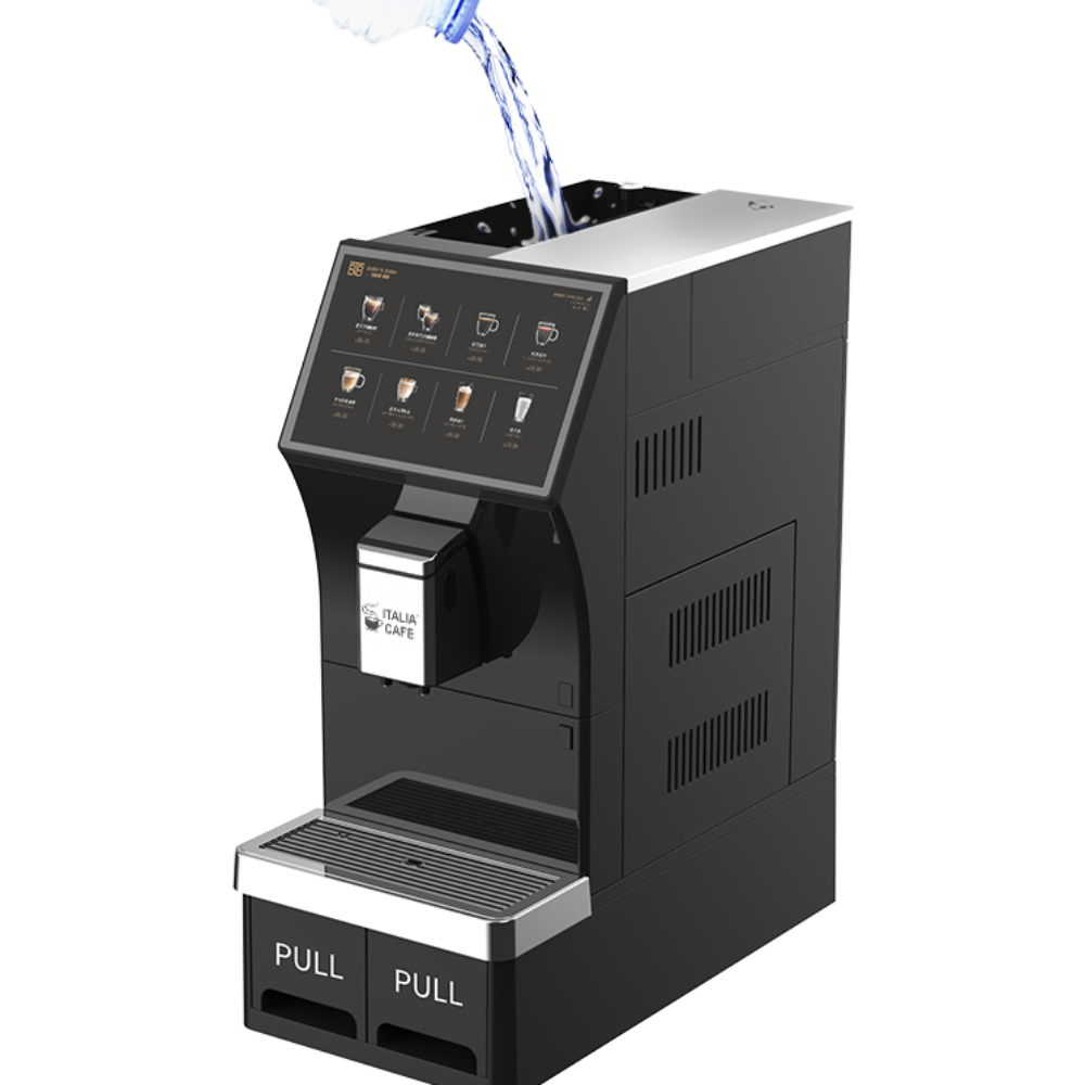 Water being poured into the Italia Cafe 102 Commercial Coffee Machine