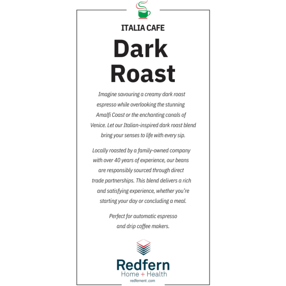 description of the dark roast coffee beans uses and experiences