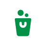 Green icon of iced coffee cup