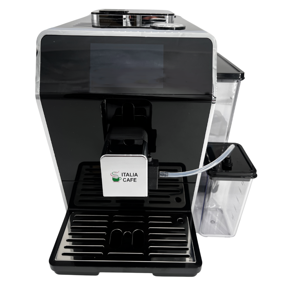 Front of the Italia Cafe Automatic Coffee Machine showing touchscreen 